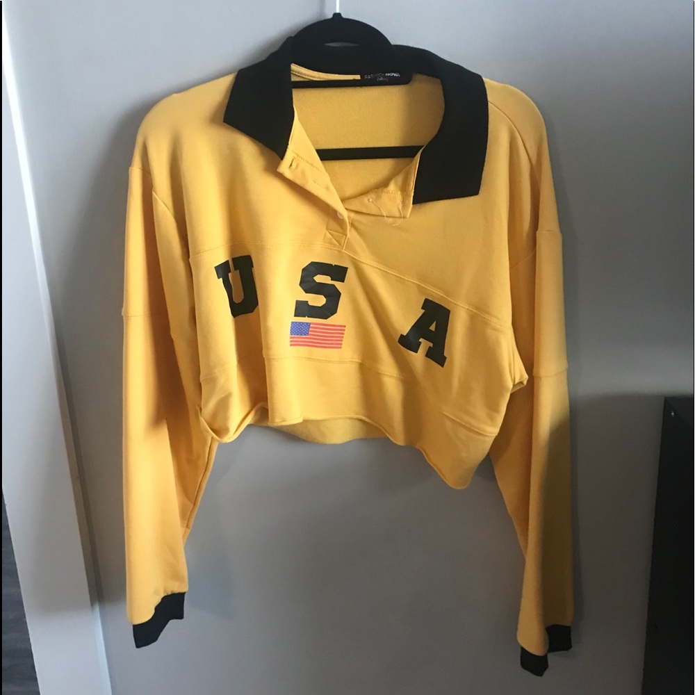 USA cropped long sleeve